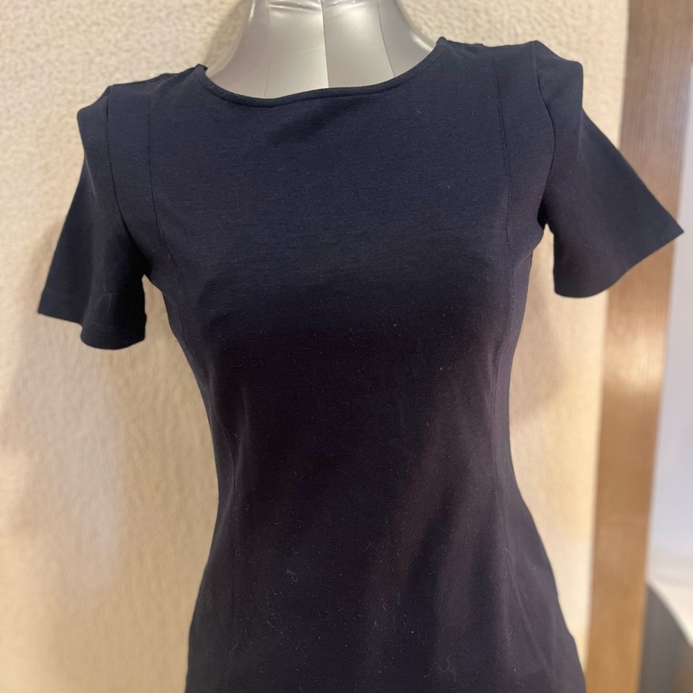 Banana Republic Black Short-Sleeve Crewneck Top